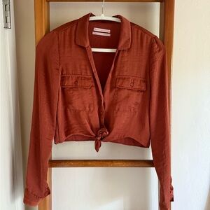UO Rust Button-Up Women's Top XS